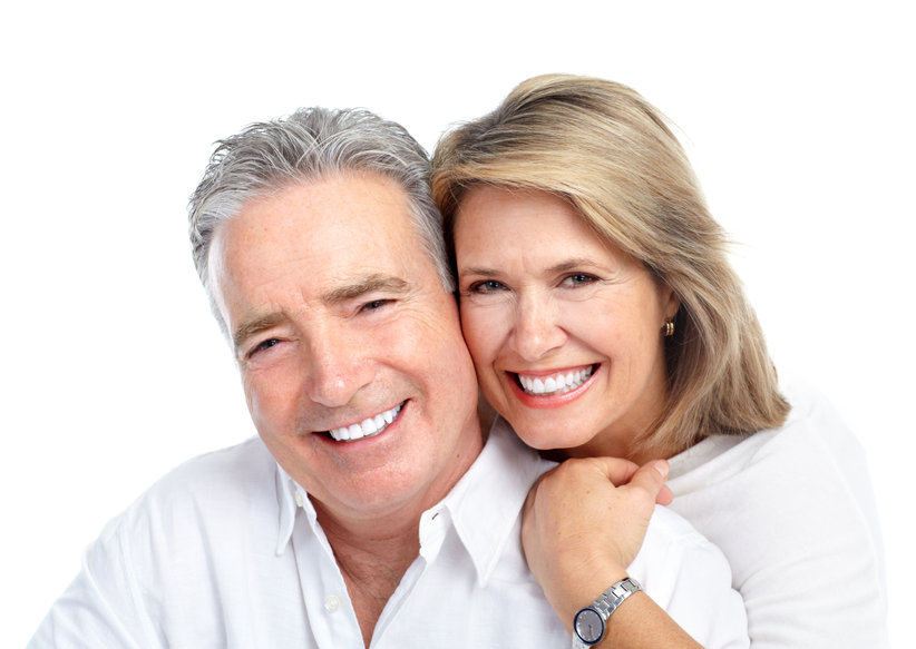 Happy elderly couple.